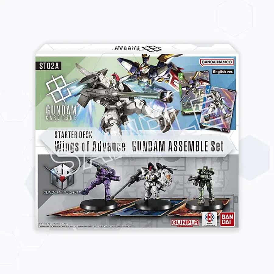 Gundam Card Game Assemble Starter Set - Wings of Advance (ST02A) - 50 Cards, 3 Gundam Minis