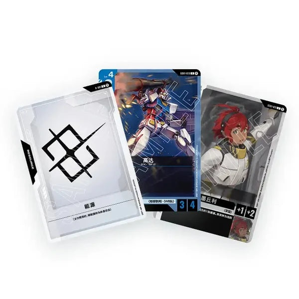 Bandai Gundam Card Game Edition Beta Kit Chinese Language Trading Card Game Box – 16 Booster Packs, 56-Card Set, Legend Rare Card & Accessories