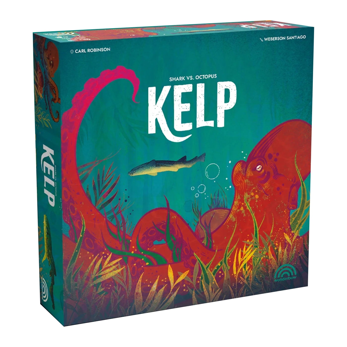Kelp - Shark vs. Octopus • 2 Player Game • Strategy Board Game, Asymmetric Gameplay • Authentic Copy • English, Ages 10+ • Standard Edition, Made by Wonderbow Games