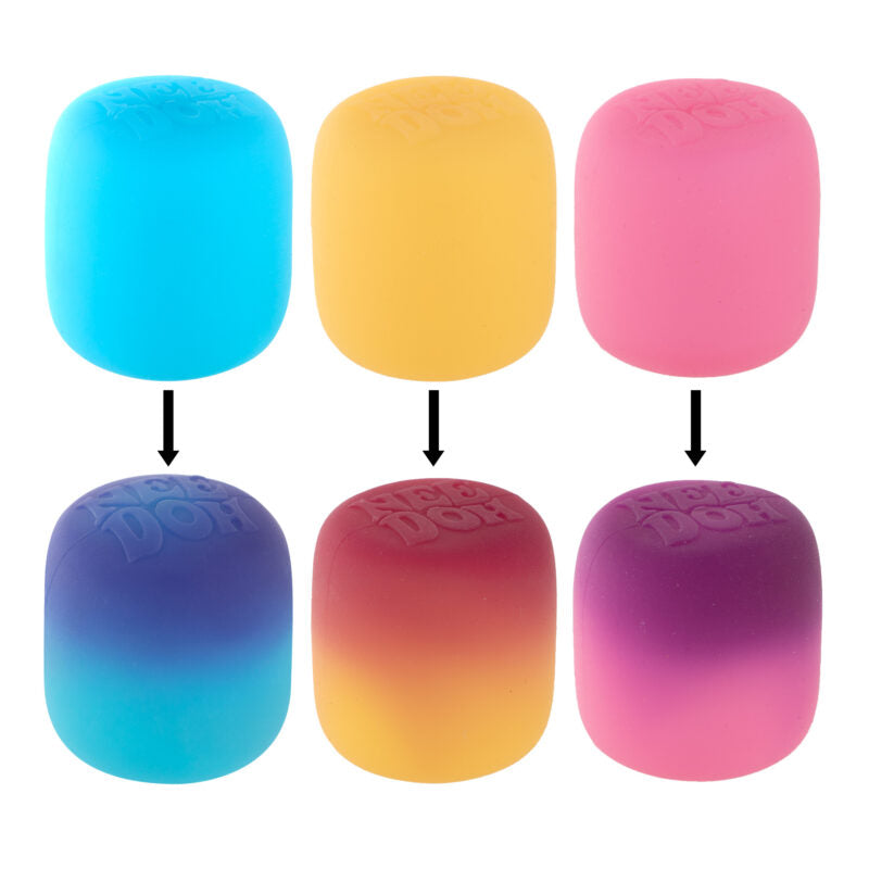 Schylling NeeDoh Mello Mallo - Sensory Toy with a Satisfying Dough Filling - Changes Color in the Sun - Pink