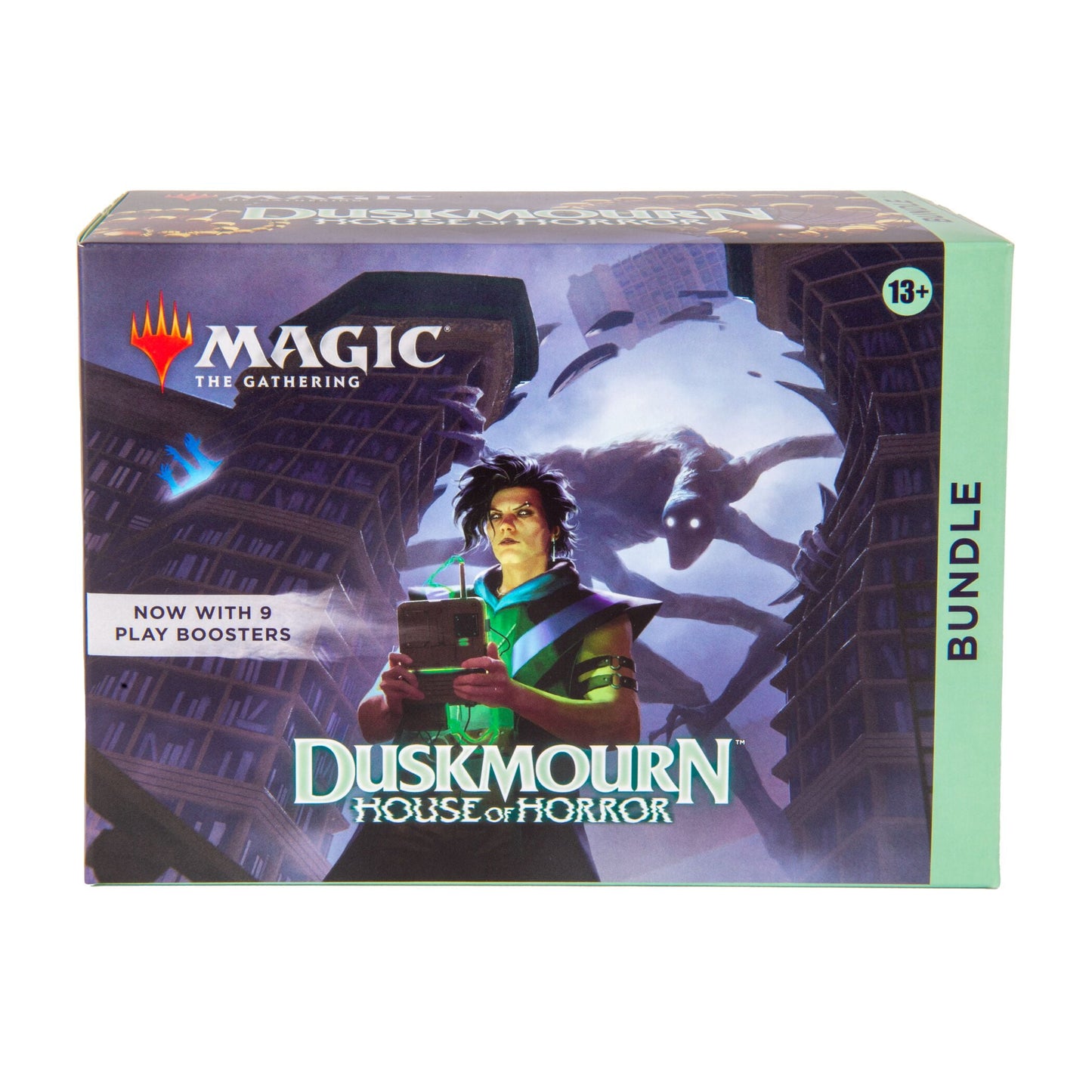 Magic: The Gathering Duskmourn: House of Horror Bundle - 9 Play Boosters, 30 Land Cards + Exclusive Accessories