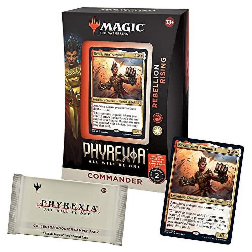 Magic: The Gathering Phyrexia: All Will Be One Commander Deck Rebellion Rising + Collector Booster Sample Pack