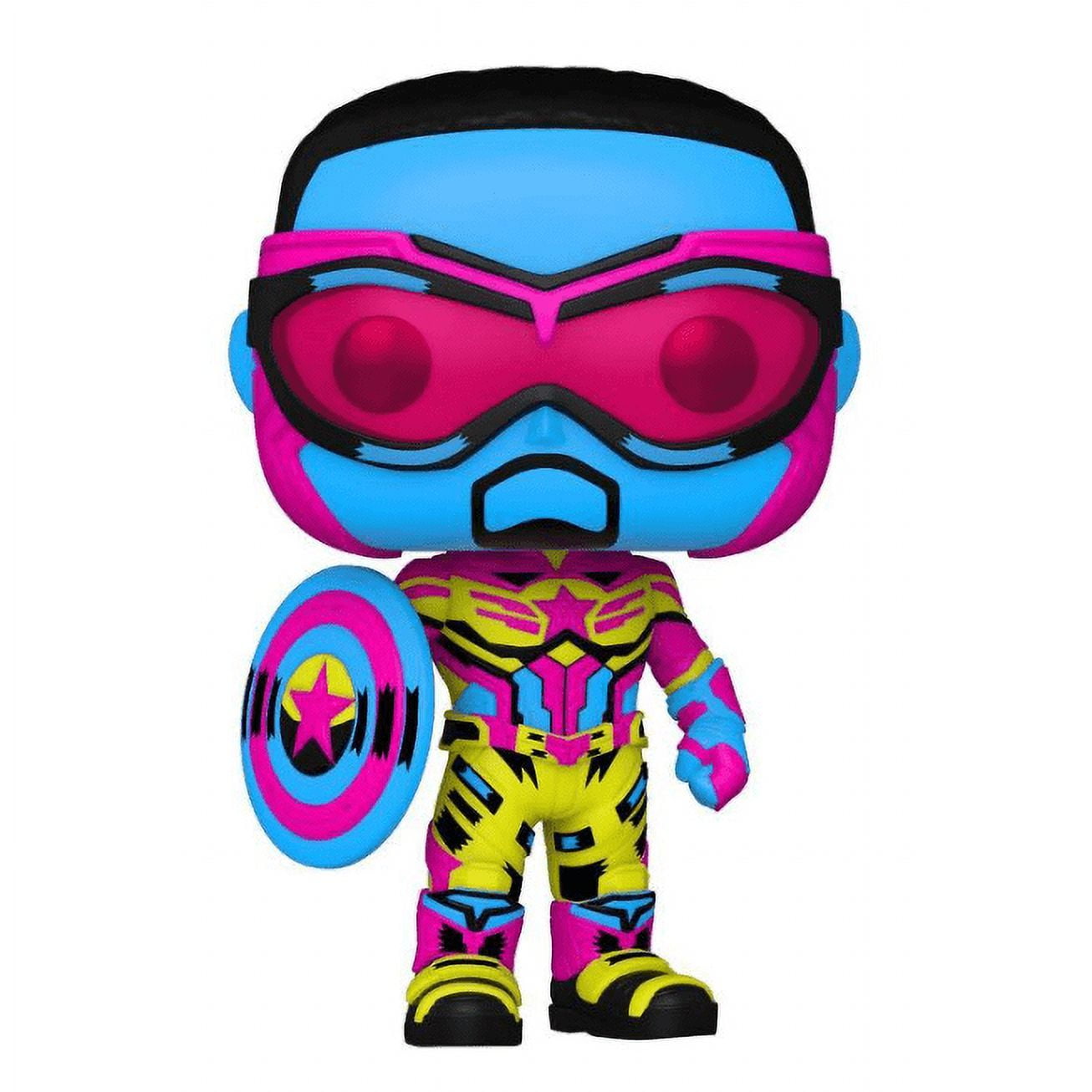 Funko Pop! Marvel: The Falcon and The Winter Soldier - Captain America Blacklight Exclusive Vinyl Figure #987