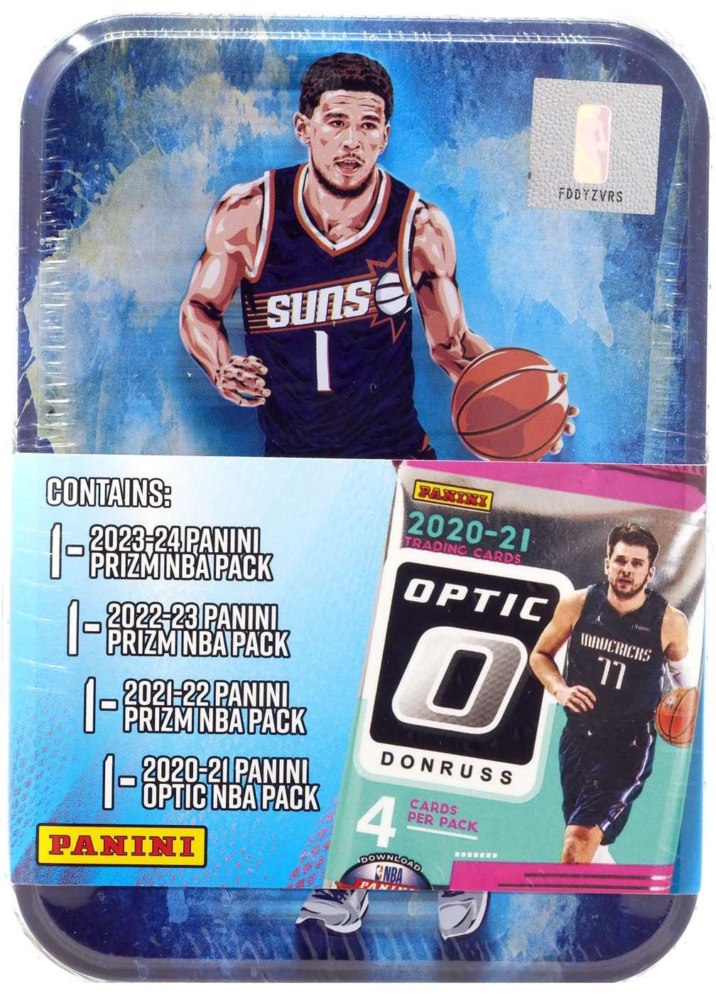 Panini NBA Panini Prizm Devin Booker Trading Card COLLECTOR Tin (4 Packs)