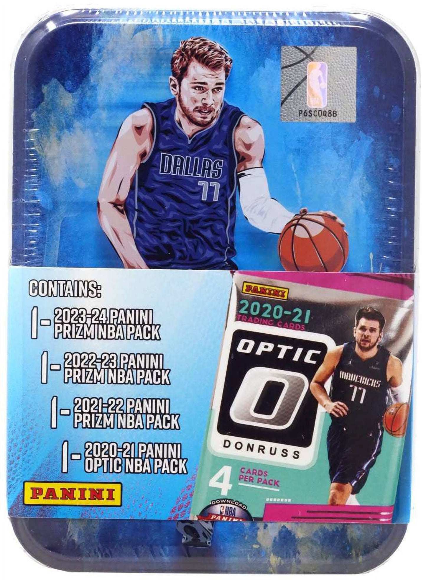Panini NBA Panini Prizm Luka Doncic Trading Card COLLECTOR Tin (Version 2) (4 Packs)