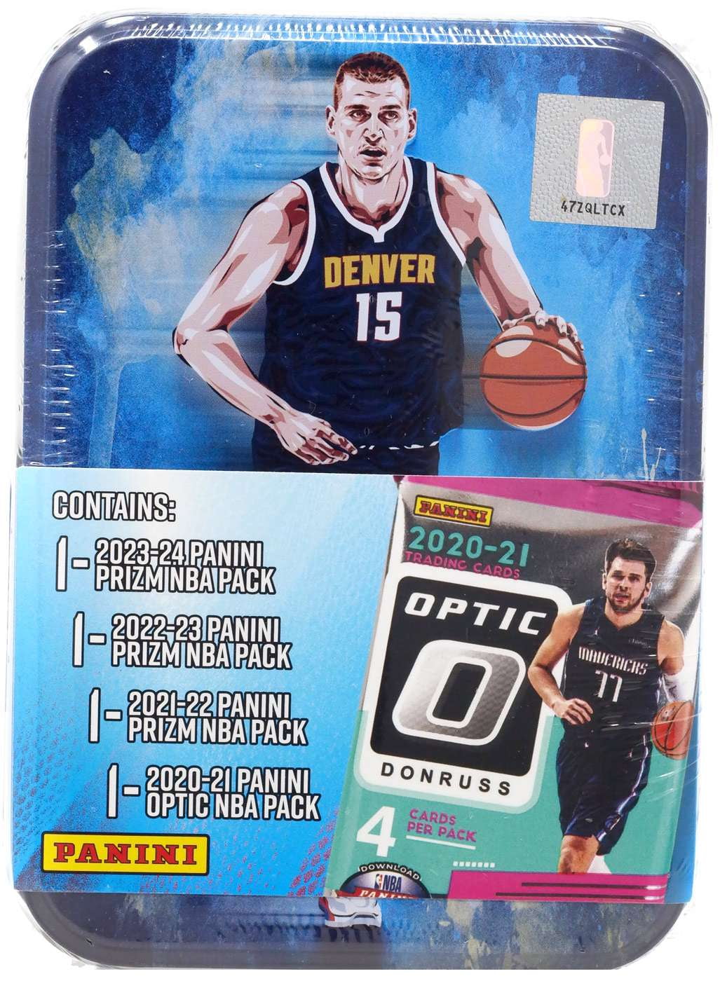 Panini NBA Panini Prizm Nikola Jokic Trading Card COLLECTOR Tin (4 Packs)