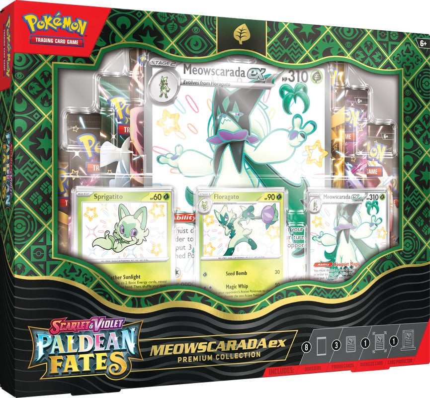 POKEMON TCG: SCARLET AND VIOLET: PALDEAN FATES: POKEMON EX PREMIUM COLLECTION - Shiny Sprigatito Preorder - Release: 02/09/2024