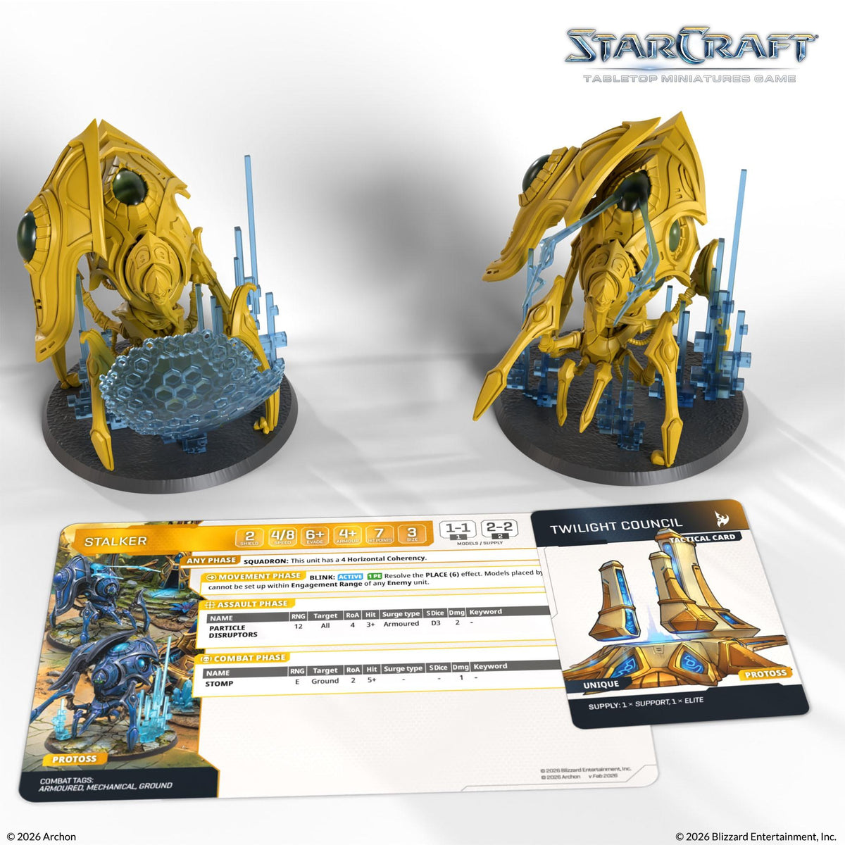 Archon Studio StarCraft: The Miniatures Game – Protoss Stalker Expansion Set – 2 Unpainted Miniatures