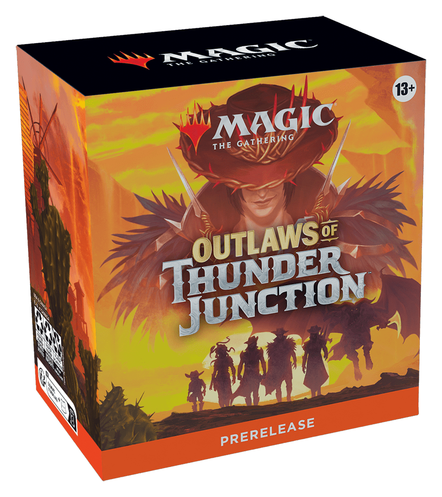 Magic The Gathering: Outlaws of Thunder Junction: Prerelease Kit - 6 Play Packs, Promo Card, Dice