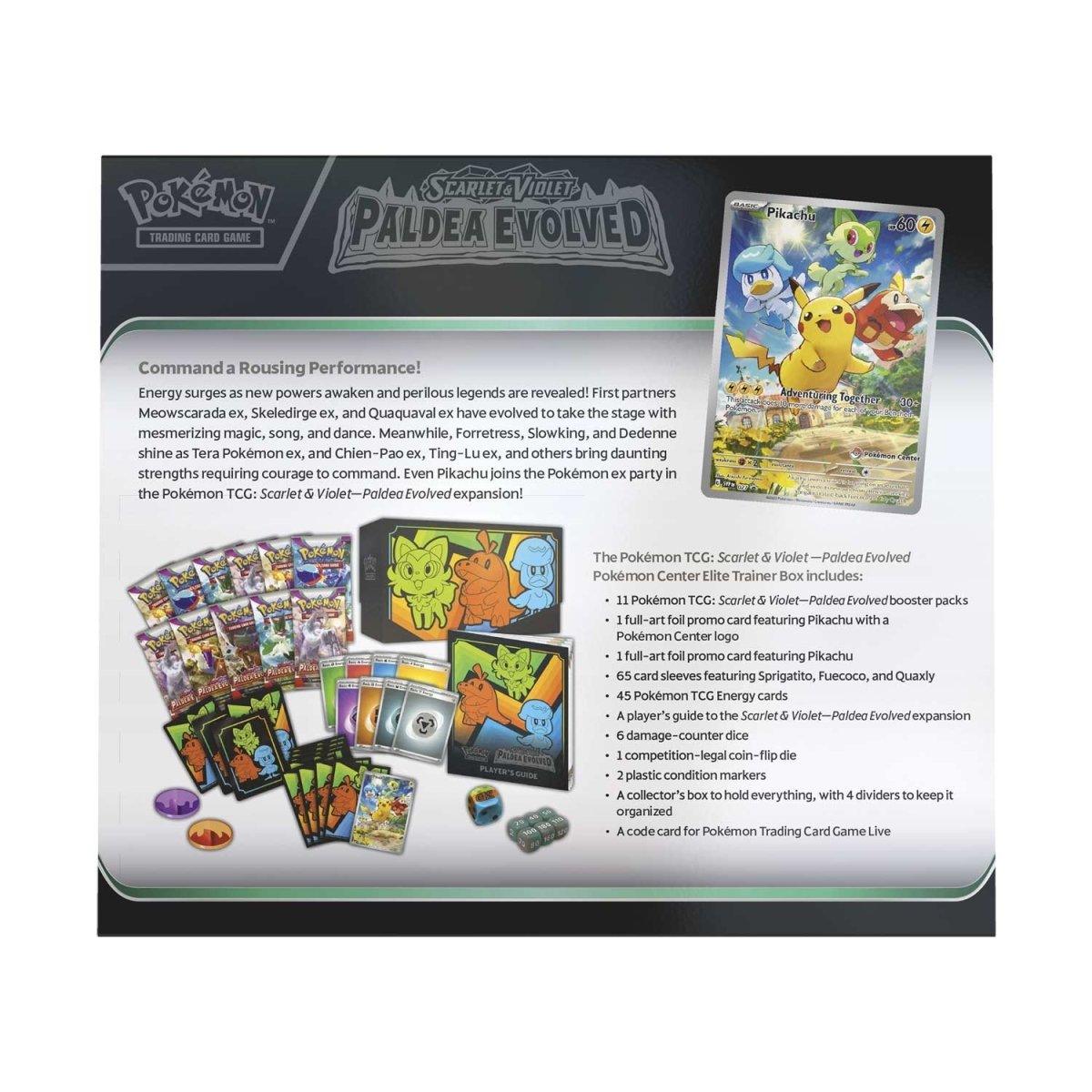 Pokemon TCG: Scarlet & Violet - Paldea Evolved Pokemon Center Elite Trainer Box - 11 Packs, Promos