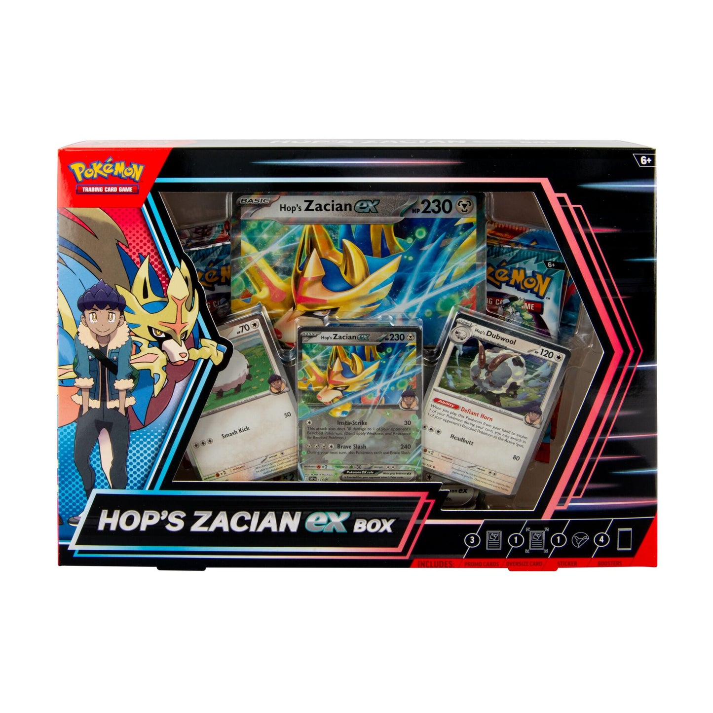 Pokemon TCG: Hop’s Zacian ex Box - 4 Packs