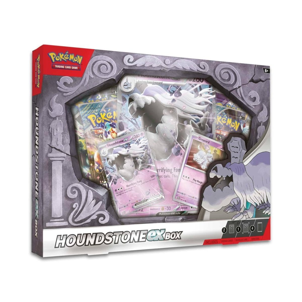 Pokemon TCG: Houndstone ex Box - 4 Packs, Promos