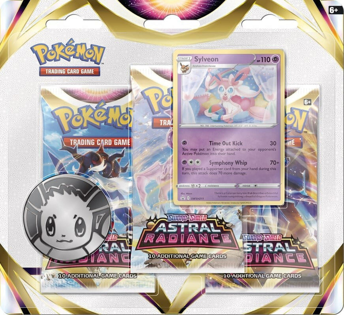 Pokemon TCG: SWSH10 Astral Radiance 3 Pack Blister - Sylveon