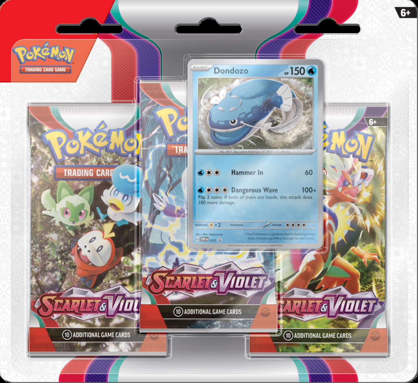 Pokemon TCG: Scarlet & Violet SV01 3 Pack Blister - Dondozo