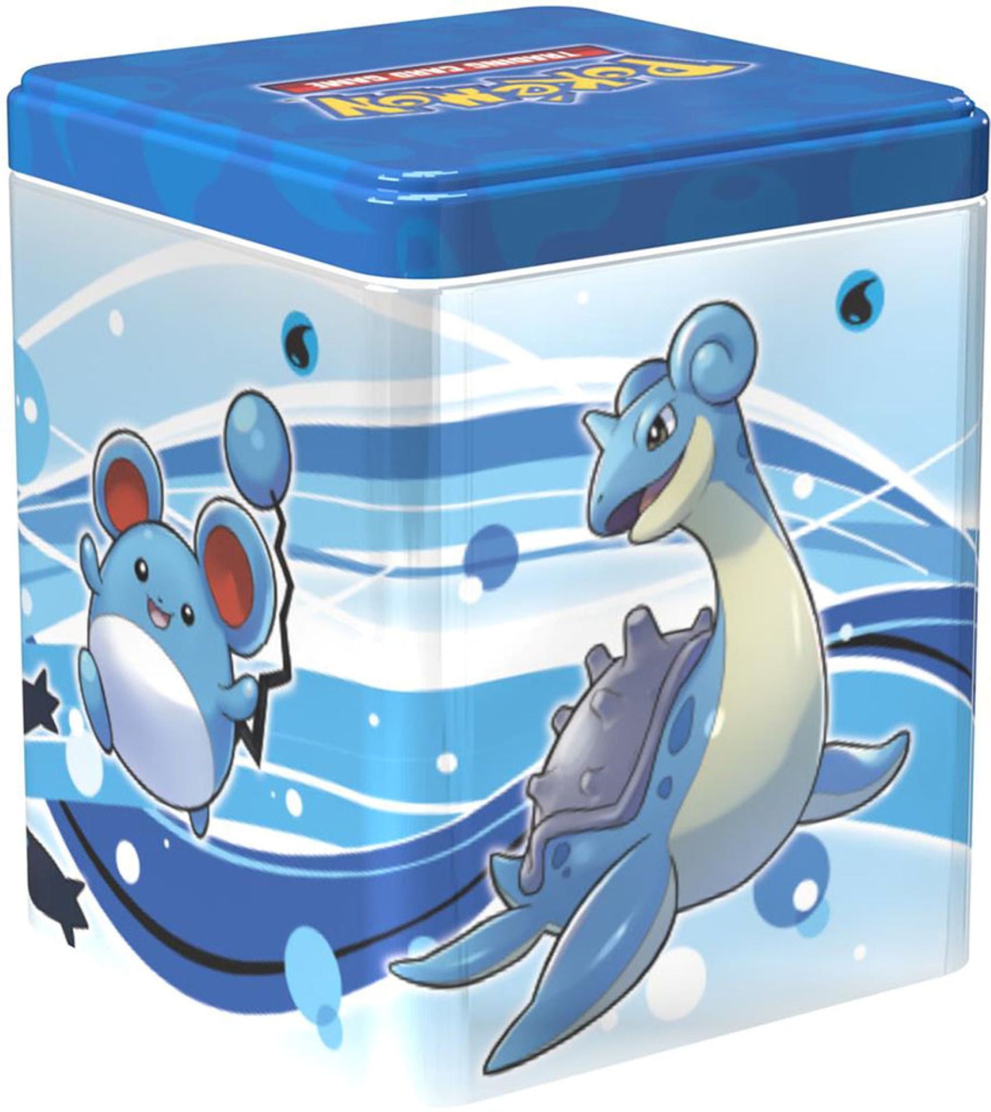 Pokemon TCG: Water Stacking Tin (3 Booster Packs & Coin)
