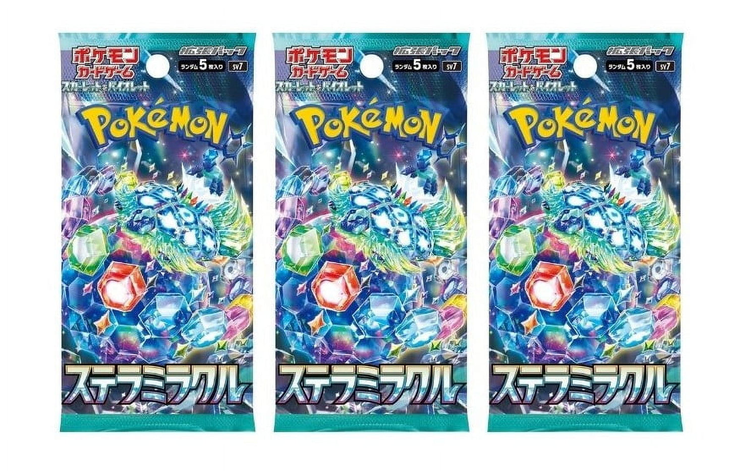 Pokemon Card Game Stellar Miracle Booster Pack (Japanese) - 3 Packs - 15 Cards Total