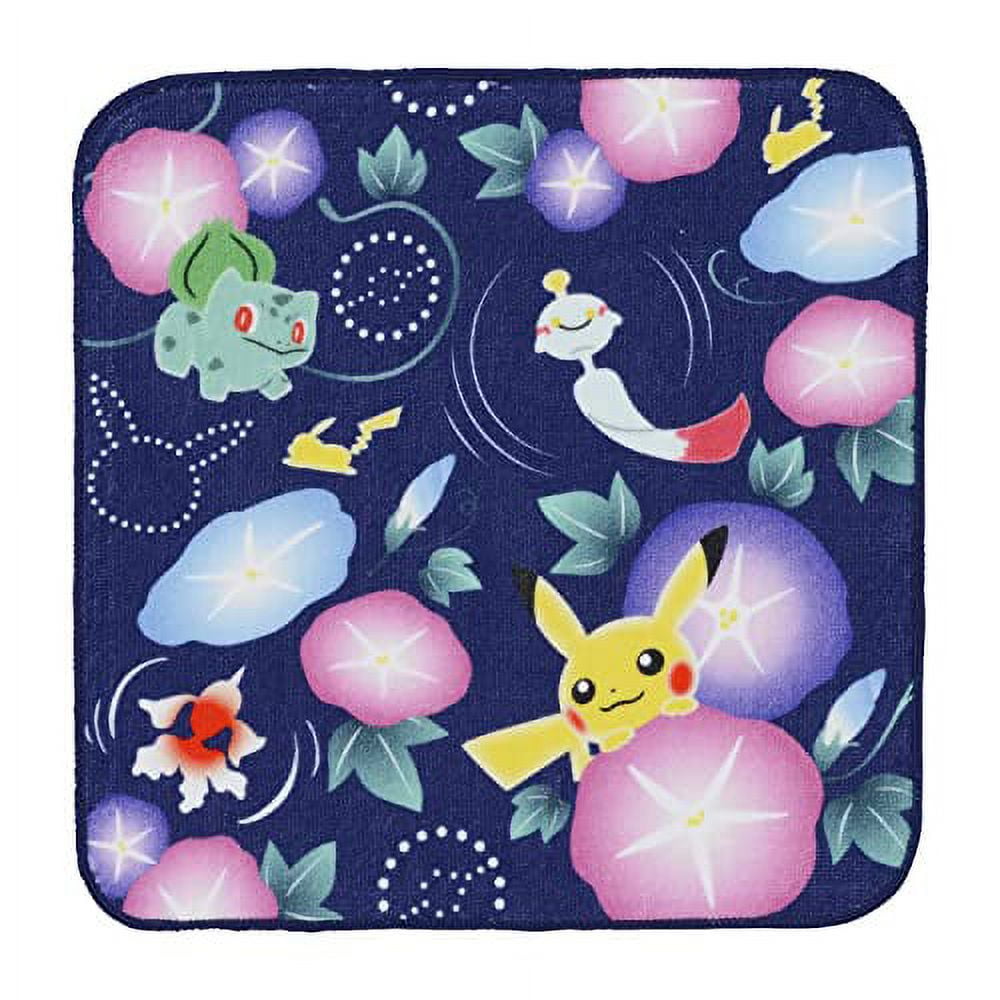Pokemon Center Original Hand Towel, Pokemon Haruna Tsuaki Fuyu Pikachu and Morning Glory