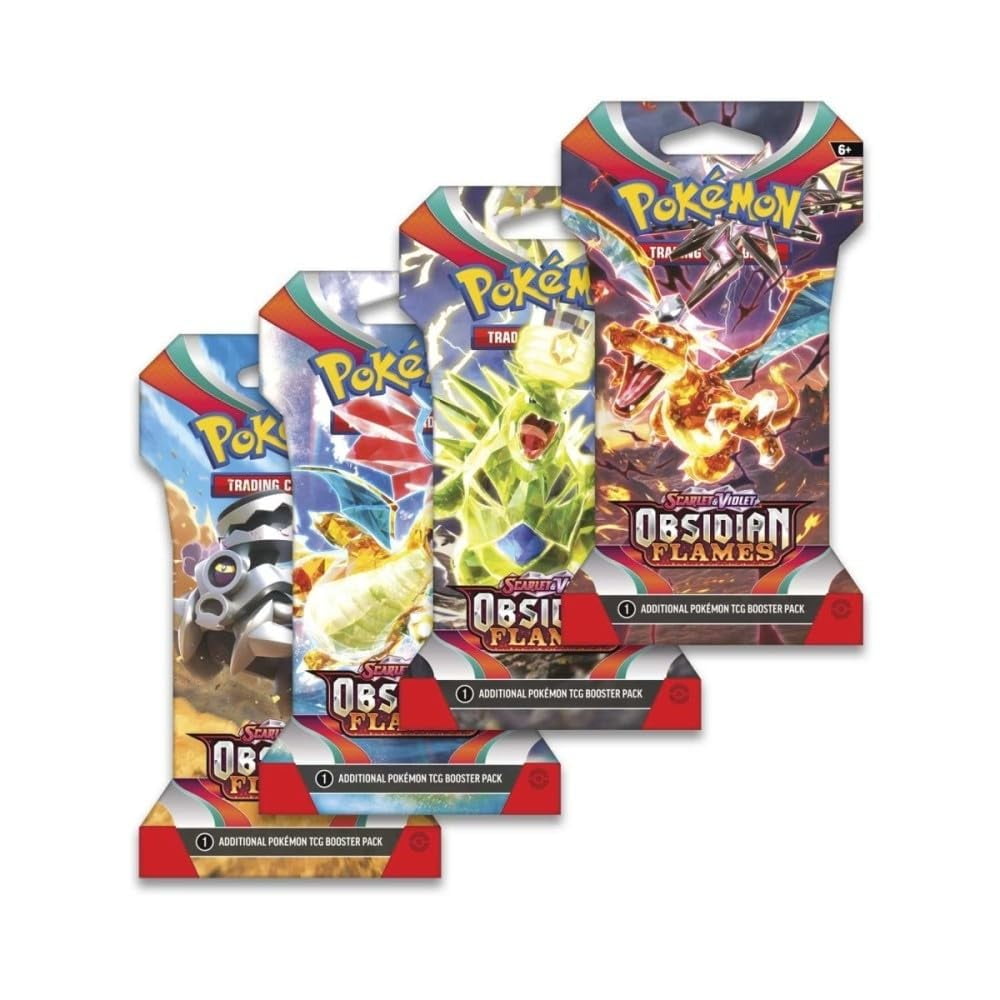 Pokemon Scarlet & Violet 3 Obsidian Flames Booster Pack Lot - 8 Packs