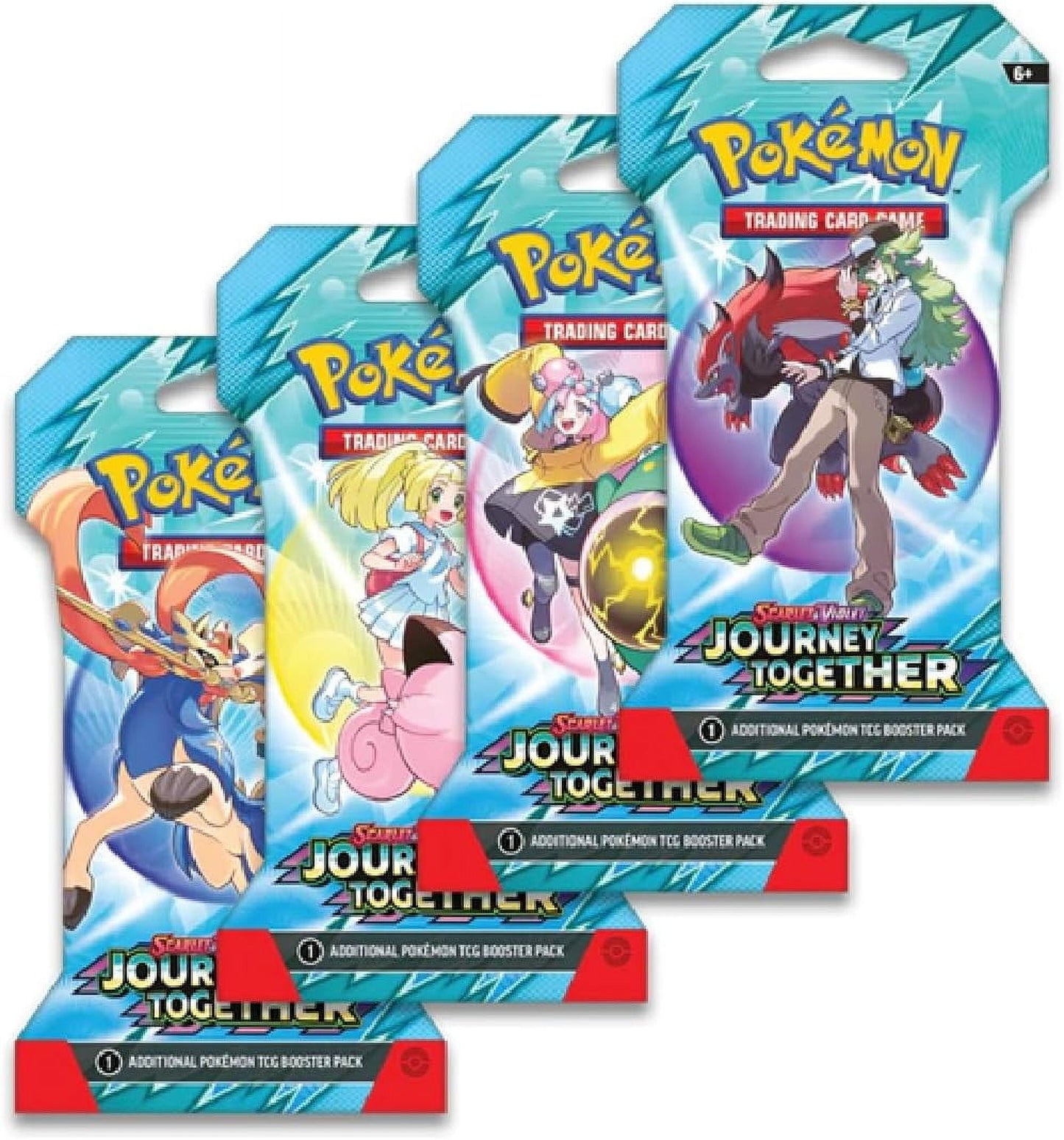 Pokemon TCG - Scarlet & Violet: Journey Together - 8 Booster Pack Lot - 80 Cards