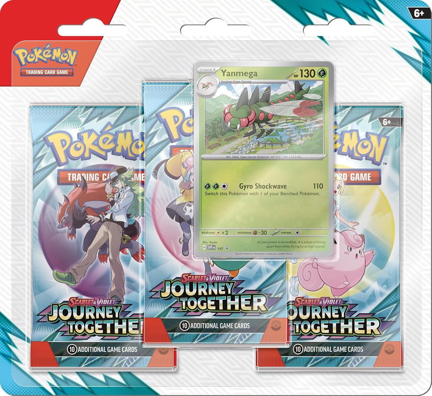 Pokemon TCG: Scarlet & Violet — Journey Together Three-Booster Blister - Yanmega