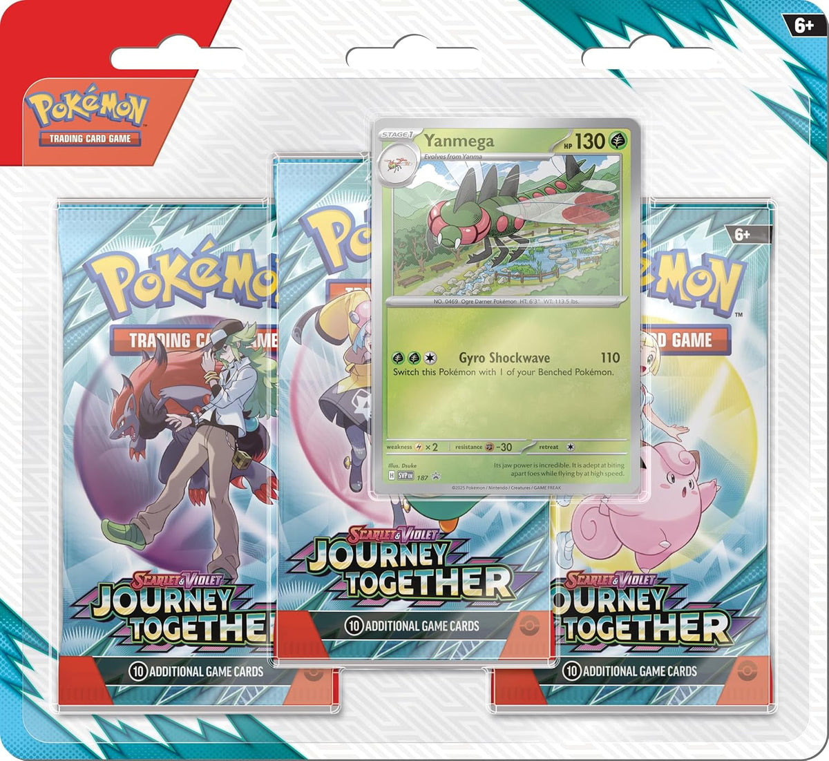 Pokemon TCG: Scarlet & Violet — Journey Together Three-Booster Blister - Yanmega