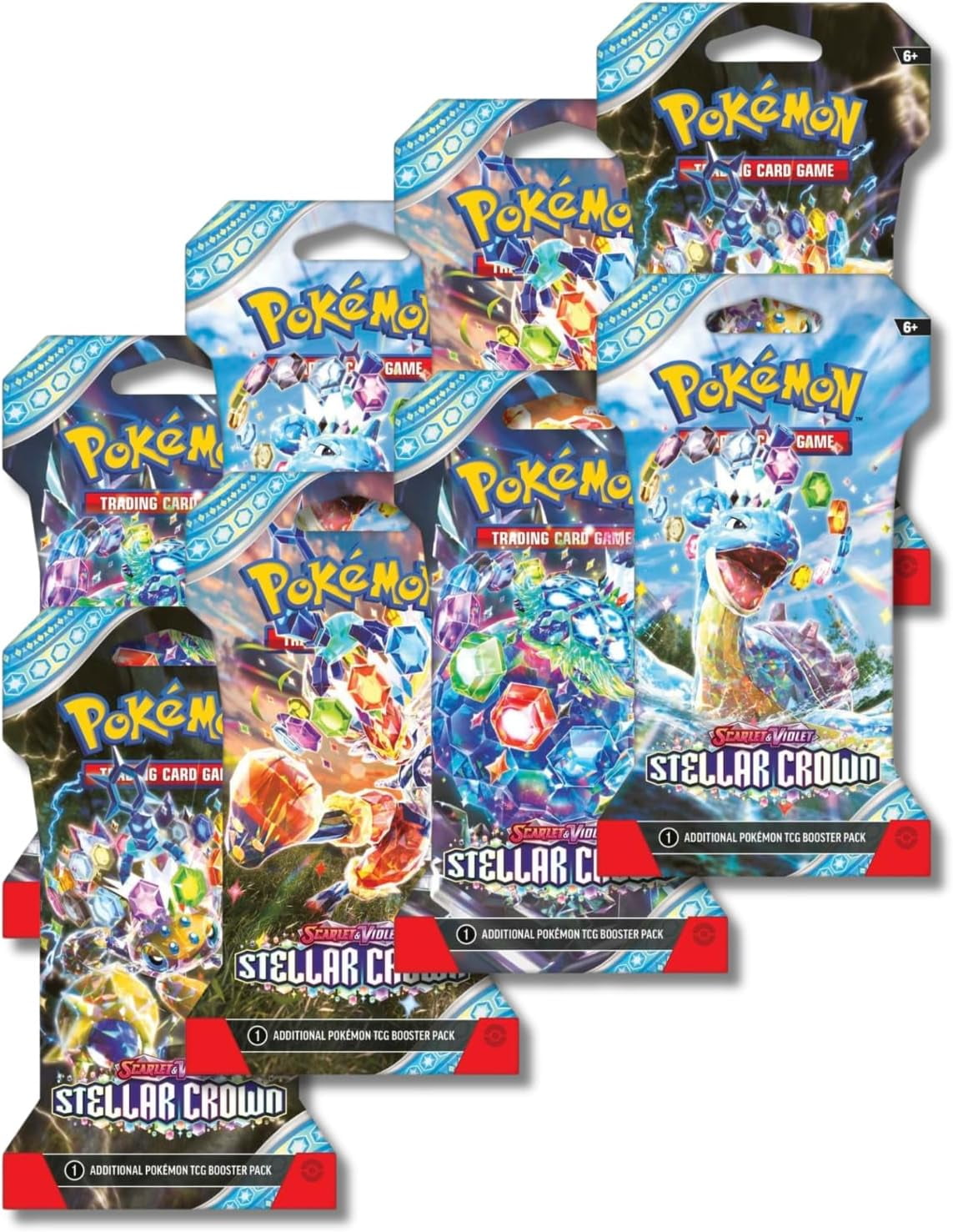Pokemon TCG Scarlet & Violet Stellar Crown - 8 Booster Packs (80 Cards)