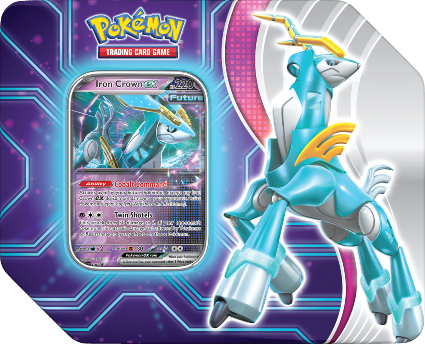 Pokemon TCG: Paradox Destinies Tin - Iron Crown EX