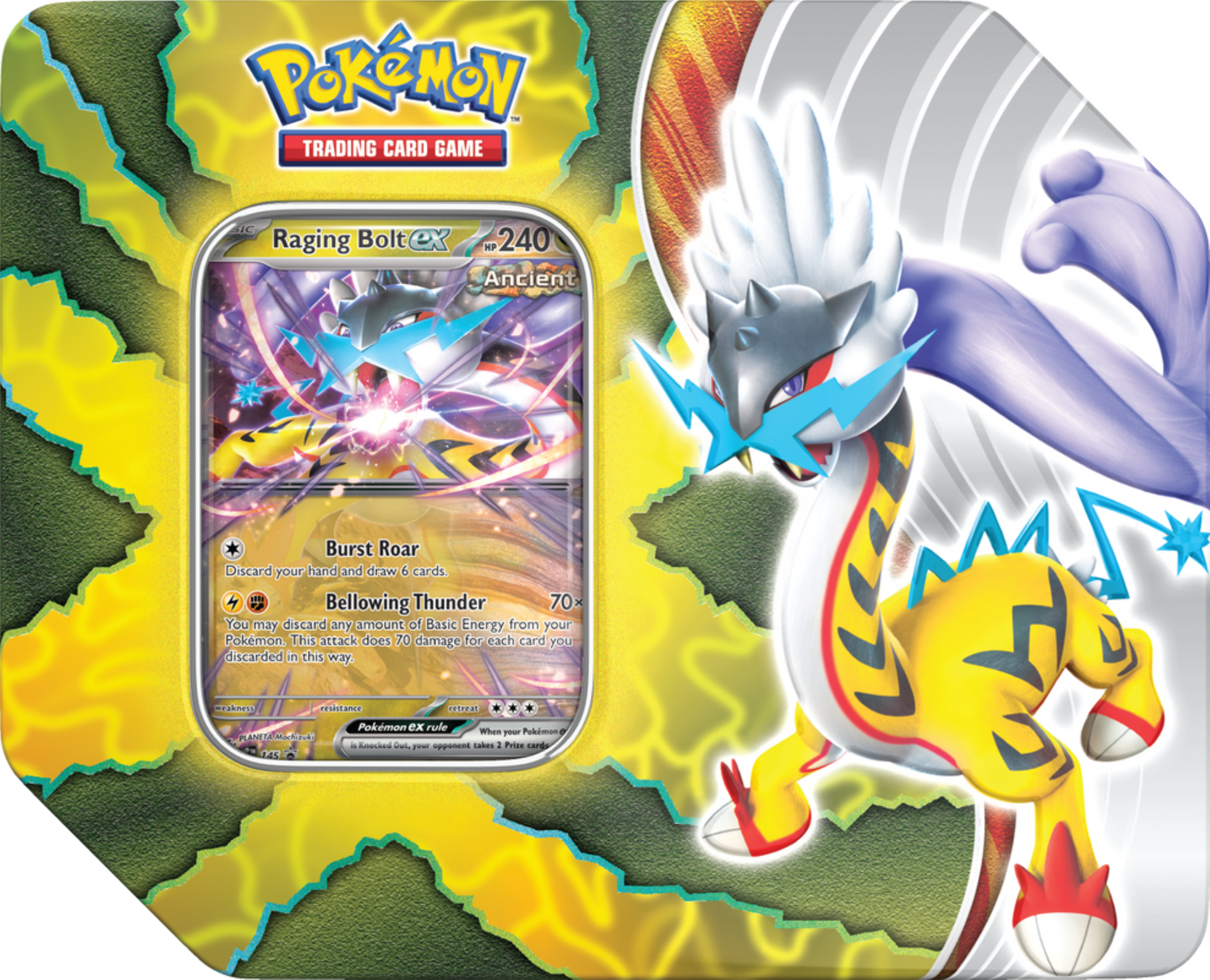 Pokemon TCG: Paradox Destinies Tin - Raging Bolt EX