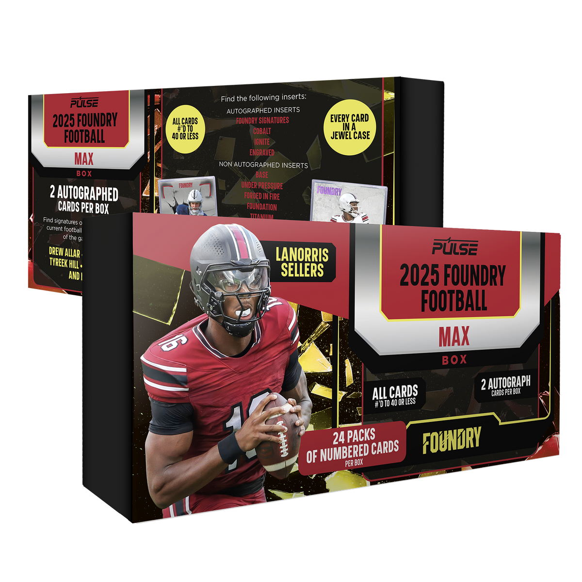 2025 Pulse Foundry Football MAX Booster Box | 24 Packs Per Box | 2 Autographed Cards Per Box