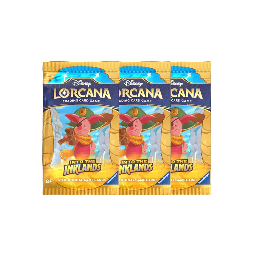 3 Packs Lorcana Booster Pack Lorcana Into The Inklands - 12 Cards