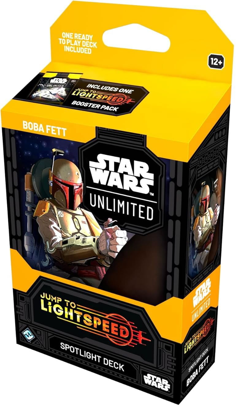 Star Wars: Unlimited TCG Jump to Lightspeed Boba Fett Spotlight Deck - Ready-to-Play 50-Card Deck with Exclusive Cards! Ages 12+, 2+ Players, 20 Minute Playtime