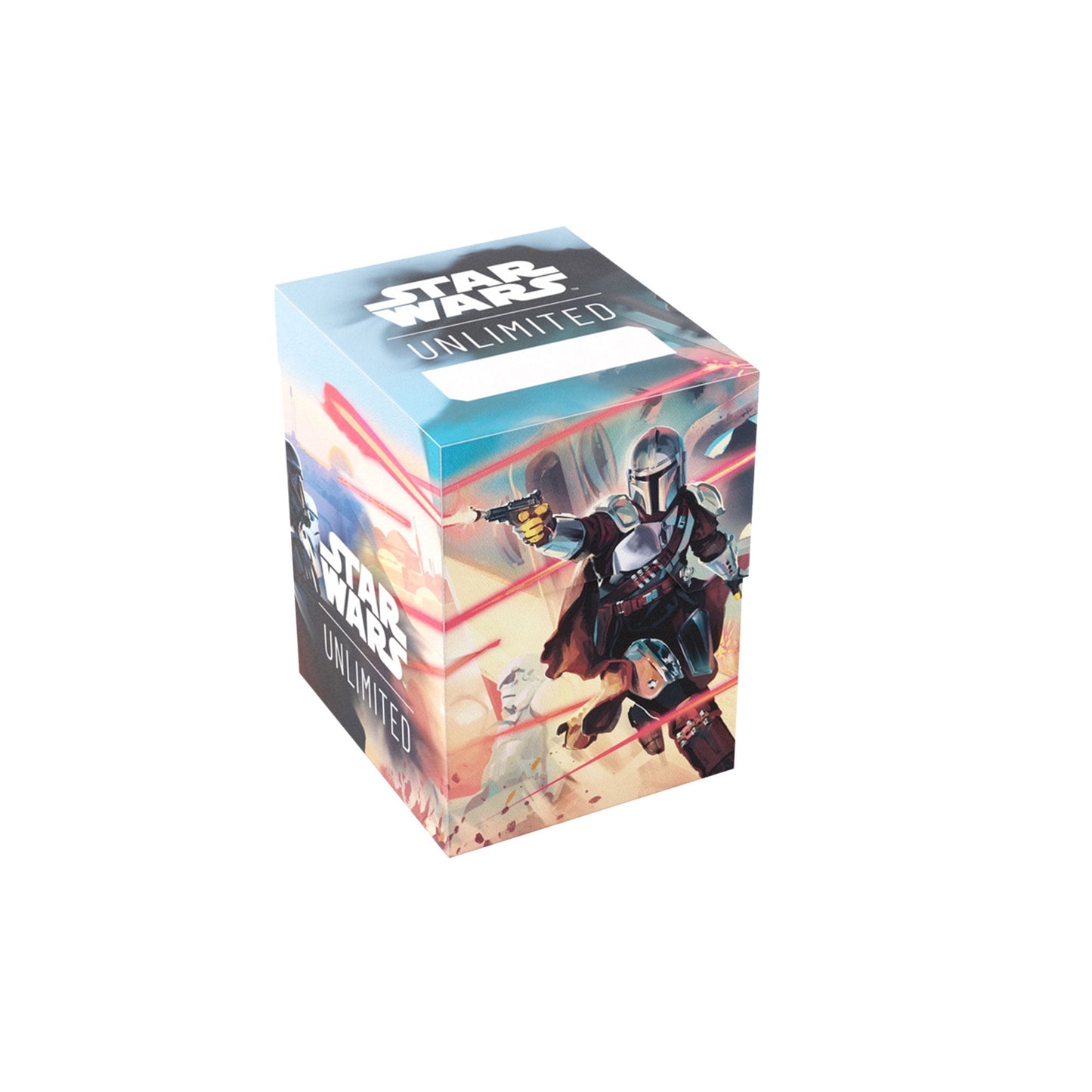 Gamegenic Star Wars Unlimited SOFT CRATE - Full-Color Printed & Officially Licensed Durable Deck Box, Holds 60 Double-Sleeved Cards, Perfect for TCGs and LCGs, Mandalorian/Moff Gideon Design