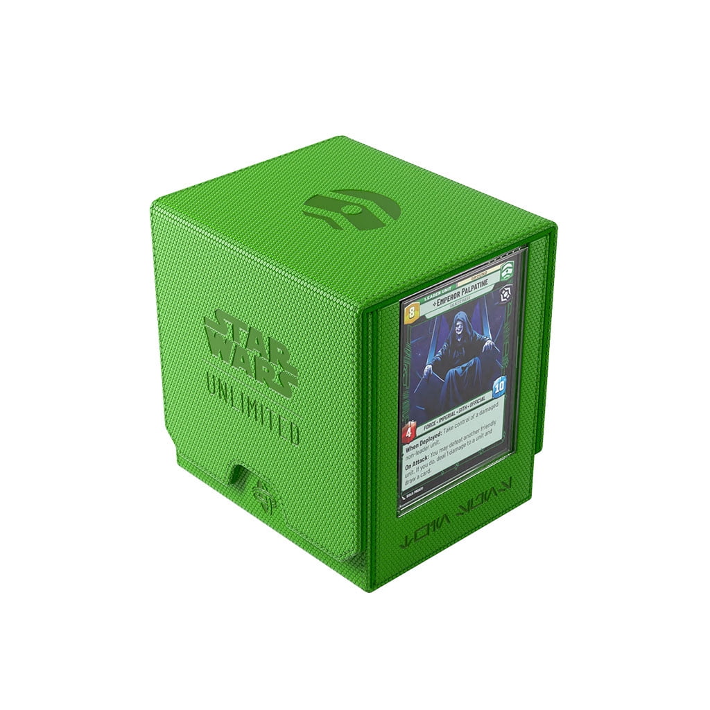 Gamegenic Star Wars Unlimited Twin Suns DECK POD - Premium Deck Box with UV-Protected Card Cases, Holds 100 Double-Sleeved Cards, Designed for the Star Wars Unlimited TCG, Green Color
