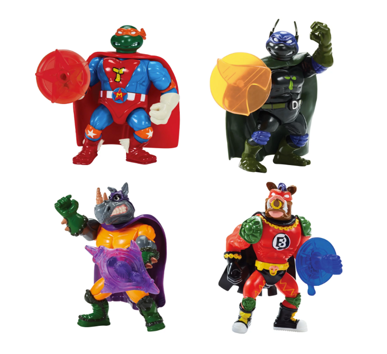 Teenage Mutant Ninja Turtles Classic Sewer Heroes Figure 4 Pack Playmates TMNT