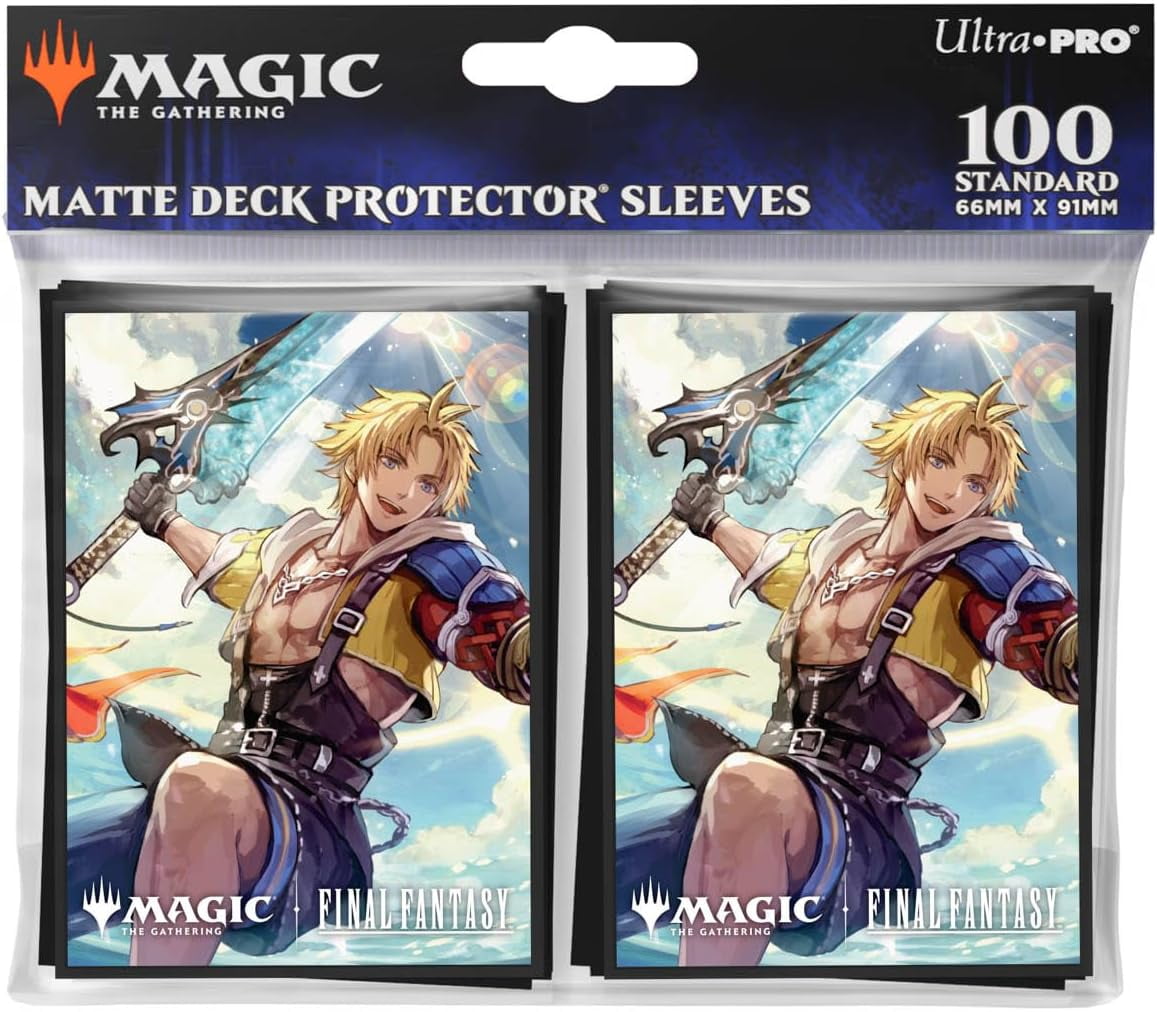 Ultra PRO - Final Fantasy x Universes Beyond Tidus (Commander) 100ct Deck Protector Sleeves for Magic: The Gathering | Trading Card Accessories, Collectible Card Game Gear, Final Fantasy Collectibles