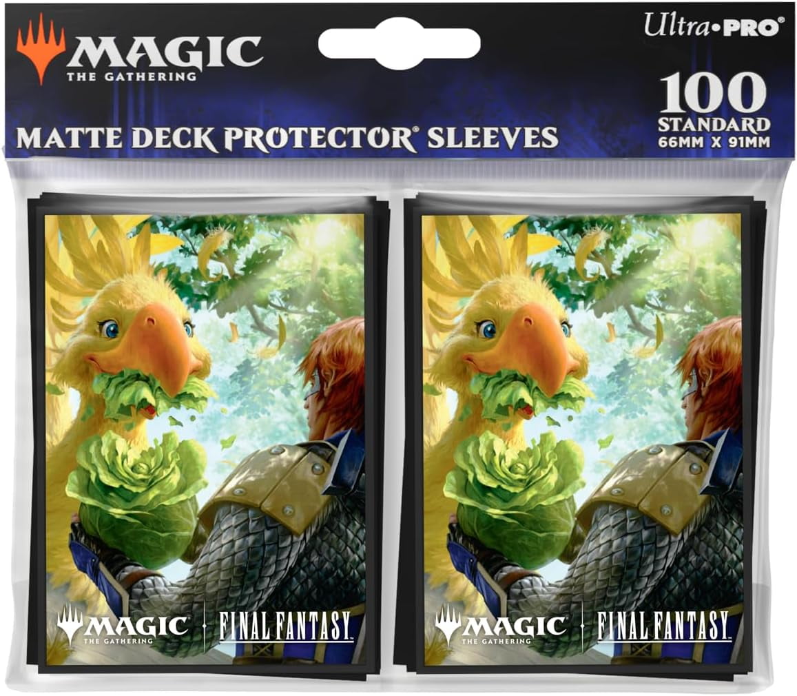 Ultra PRO - Final Fantasy x Universes Beyond Gysahl Greens 100ct Deck Protector Sleeves for Magic: The Gathering | Trading Card Accessories, Collectible Card Game Gear, Final Fantasy Collectibles