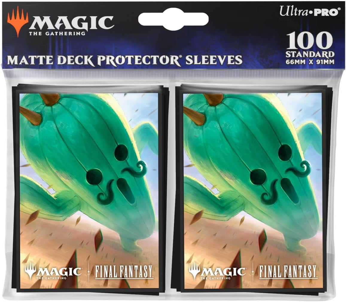 Ultra PRO - Final Fantasy x Universes Beyond Cactuar 100ct Deck Protector Sleeves for Magic: The Gathering | Trading Card Accessories, Collectible Card Game Gear, Final Fantasy Collectibles