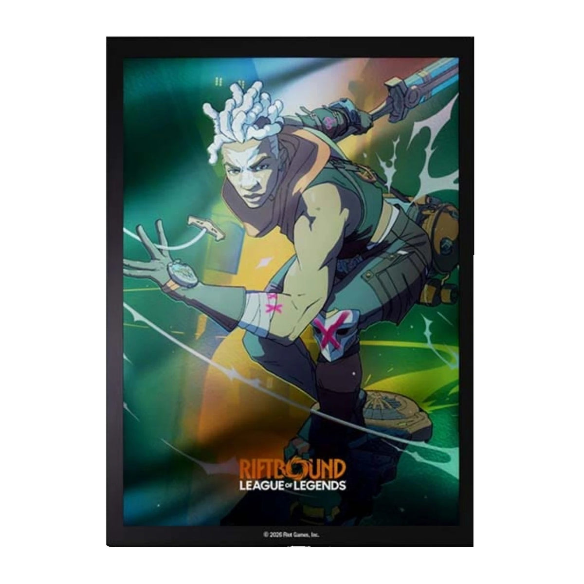 UVS Games Riftbound League of Legends TCG Radiance Ekko, Boy Who Shattered Time Art Sleeves – 100 Count Trading Card Protectors