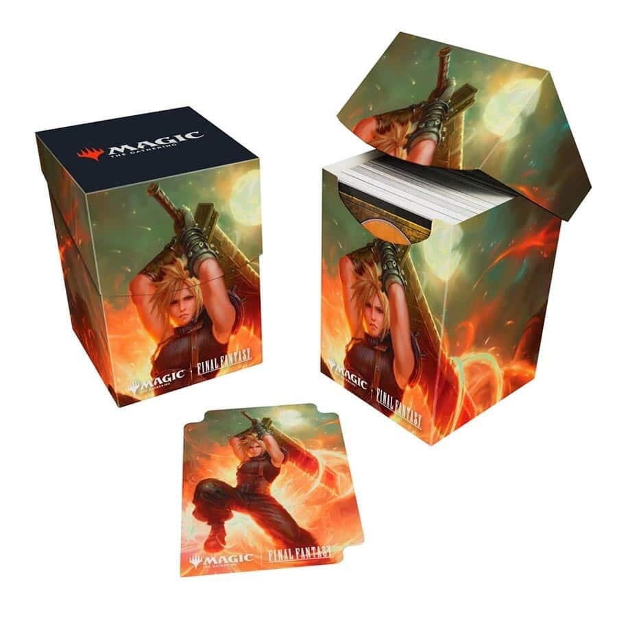 Ultra Pro - Final Fantasy x Universes Beyond Cloud, Midgar Mercenary (Commander) 100+ Deck Box for Magic: The Gathering | Trading Card Accessories, Collectible Card Game Gear, Fantasy Gaming Supplies