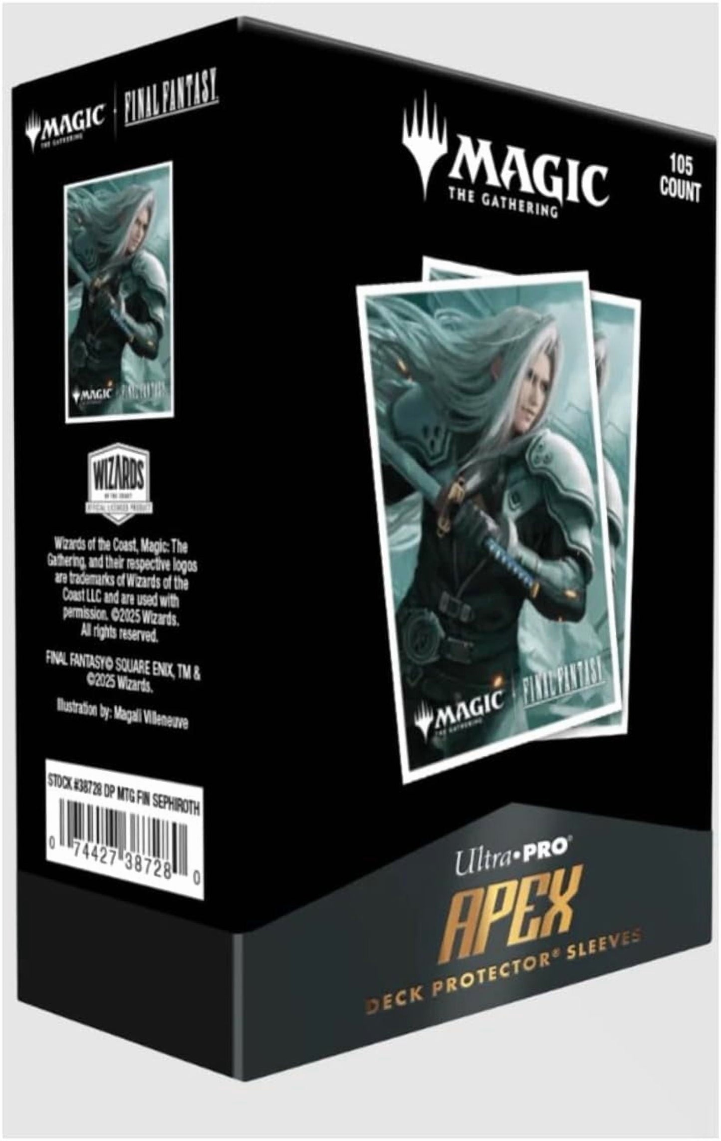 Ultra PRO - Final Fantasy x Universes Beyond Sephiroth (Wisnu Tan) 105ct APEX Deck Protector™ Sleeves for Magic: The Gathering | Trading Card Accessories, Collectible Card Game Gear