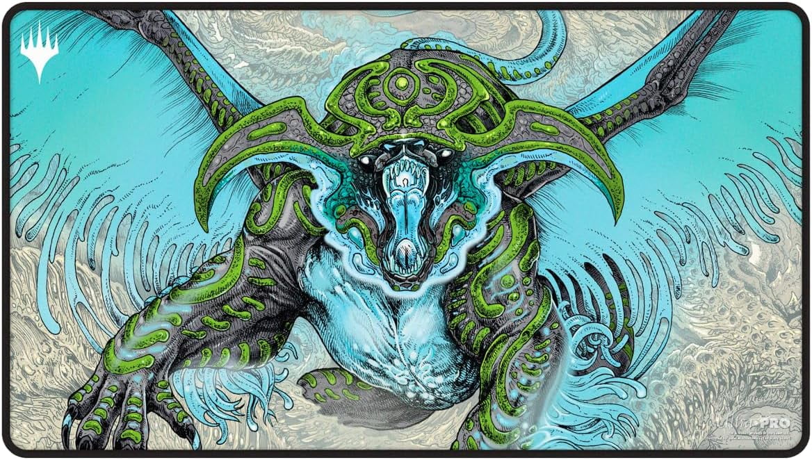 Ultra PRO - Tarkir Dragonstorm Ureni, The Song Unending Black Stitched Playmat for Magic: The Gathering | Gaming Table Mat, Card Game Accessory, TCG Playmat, Tabletop Gaming Mat