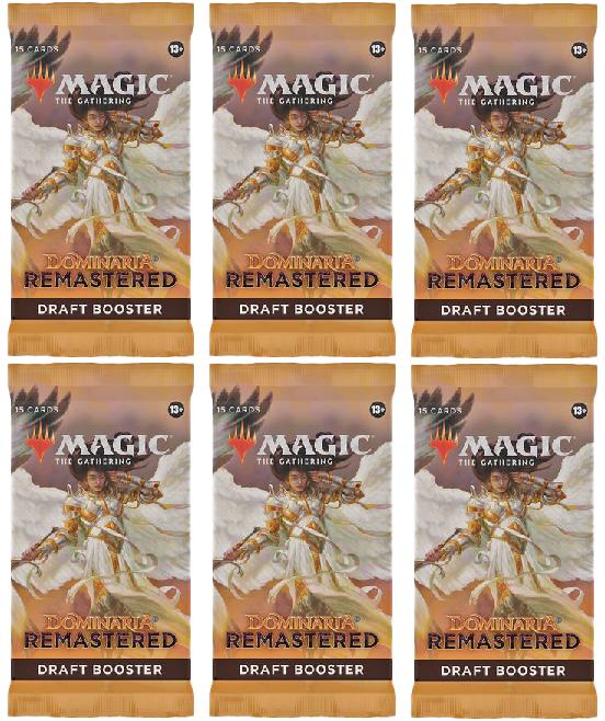 6 Packs Magic: the Gathering Draft Booster Pack Lot MTG Dominaria Remastered