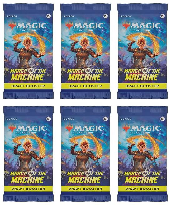6 Packs MTG Draft Booster Pack Lot MTG March of the Machine