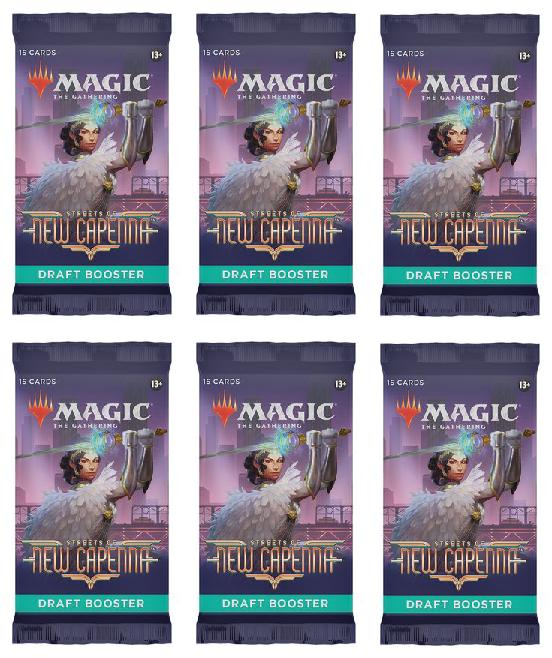 6 Packs Magic: the Gathering Draft Booster Pack Lot MTG Streets of New Capenna