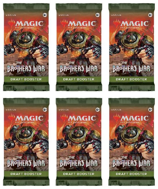 6 Packs Magic: the Gathering Draft Booster Pack Lot MTG The Brothers War