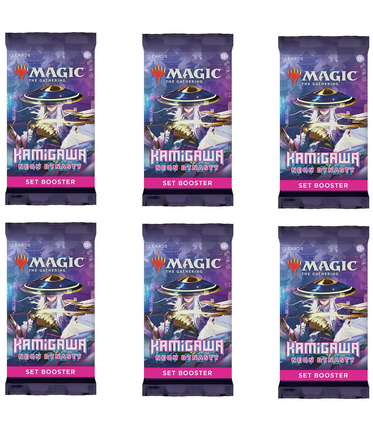 6 Packs MTG Set Booster Pack Lot MTG Kamigawa Neon Dynasty