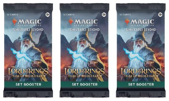 3 Packs MTG Set Booster Pack Lot MTG Lord of the Rings Tales of the Middle-Earth
