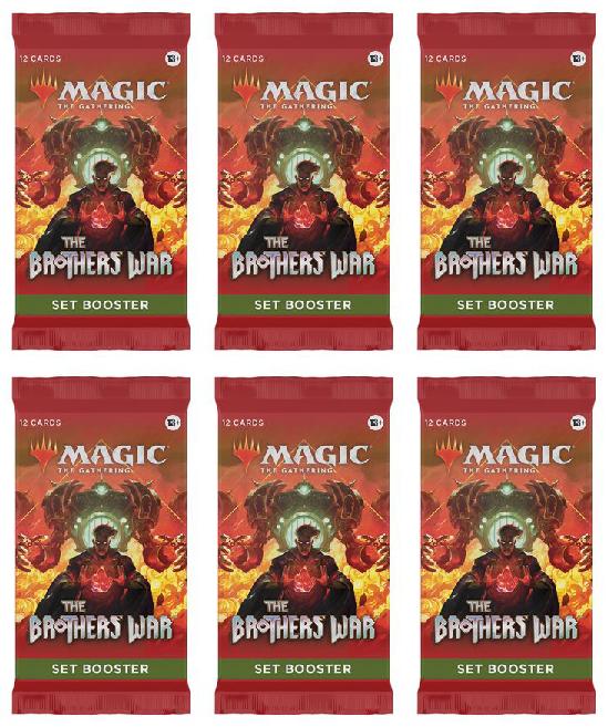6 Packs Magic: the Gathering Set Booster Pack Lot MTG The Brothers War