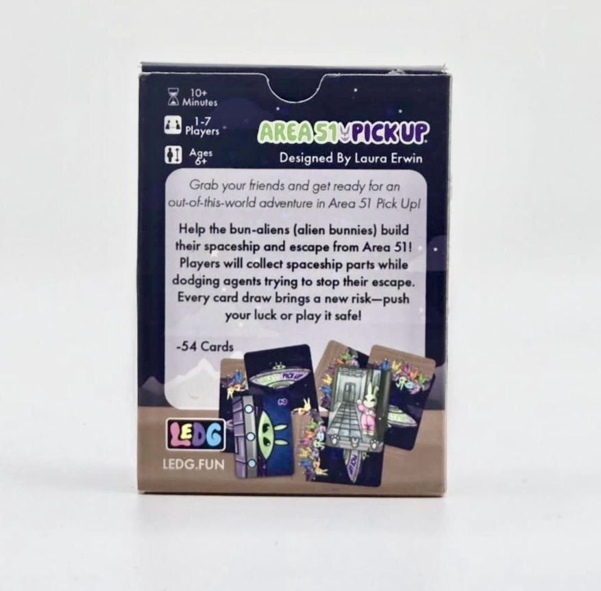 Area 51 Pick Up Family Push-Your-Luck Card Game