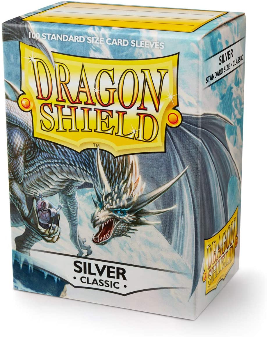 Dragon Shield 100ct Standard Card Sleeves - Classic Silver